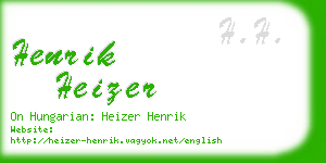 henrik heizer business card